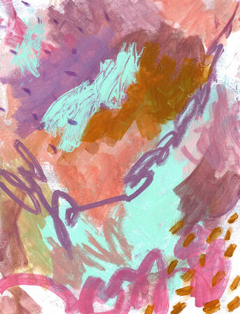 i'm feeling lucky 9 x 12 in. acrylic on watercolor paper, 2024