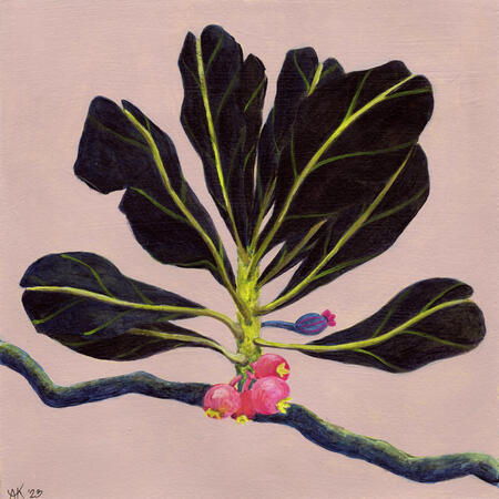 untitled 8 x 8 in. acrylic on watercolor paper, 2024
